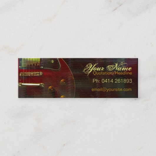 Carte de profil GUITAR "mini-RED" (Devant)