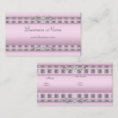 Carte de profil Joyau d'argent rose doux pour affa (Devant / Derrière)