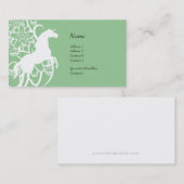 Carte de profil - licorne décorative (Devant / Derrière)