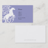 Carte de profil - licorne décorative (Devant / Derrière)