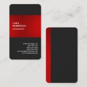 Carte de profil Linen design Red Grey (Devant / Derrière)