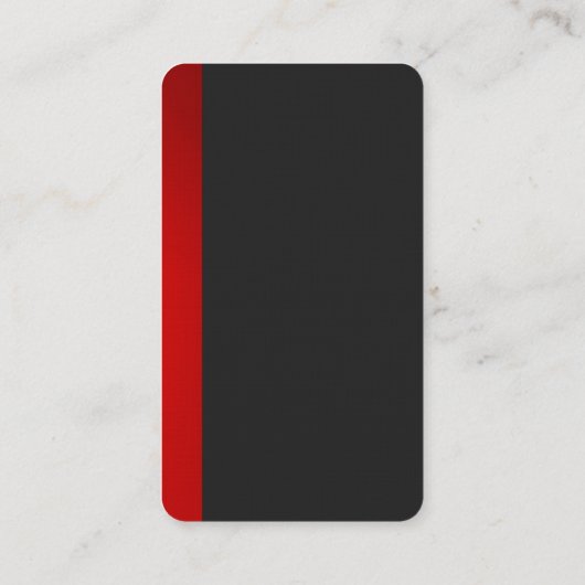 Carte de profil Linen design Red Grey (Dos)