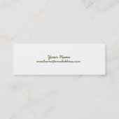 Carte de profil maigre - Fleurs (Dos)