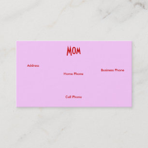 Carte de profil Maman Rose Rose I
