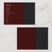 Carte de profil Maroon Sandstone (Devant / Derrière)