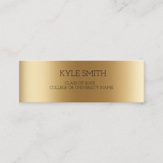 Carte de profil métal moderne Gold (Devant)