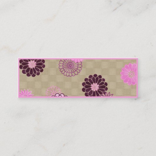 Carte de profil mince - rose et marron (Devant)