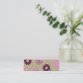 Carte de profil mince - rose et marron (Debout devant)