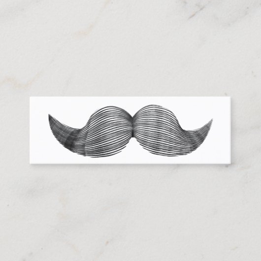 Carte de profil mini simple Hipster Mustache simpl (Devant)