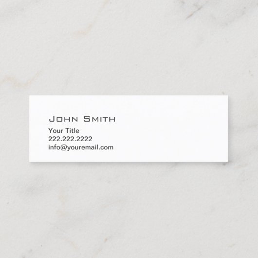 Carte de profil mini simple Hipster Mustache simpl (Dos)