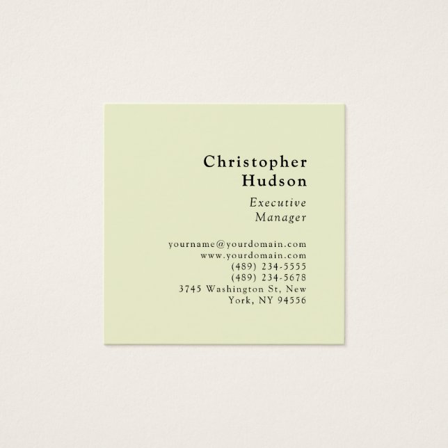 Carte de profil minimaliste moderne simple (Devant)