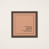 Carte de profil minimaliste professionnelle (Dos)