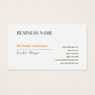 Carte de profil minimaliste professionnelle modern