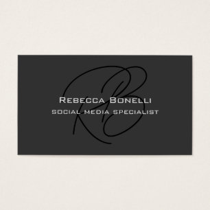 Carte de profil Monogram Professional à deux côtés