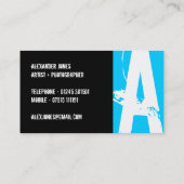 Carte de profil Monogramme moderne (Dos)