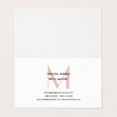 Carte de profil monographique minimaliste professi (Extérieur déplié)