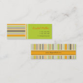 Carte de profil Motif Retro Orange Green Stripes (Devant / Derrière)