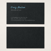 Carte de profil noir spécial du procureur de la lo (Devant & derrière)