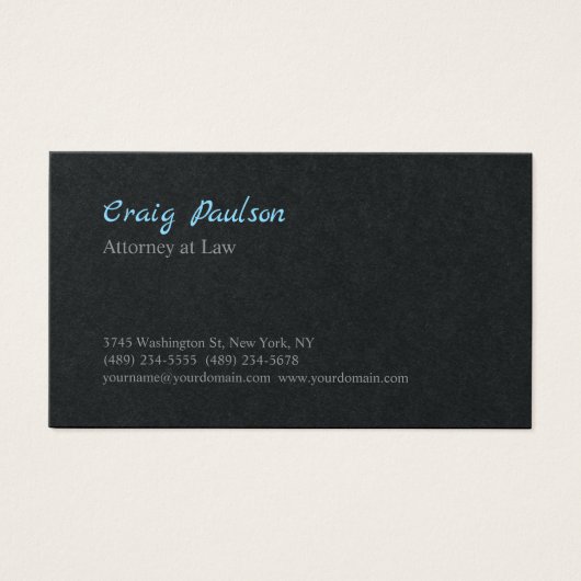 Carte de profil noir spécial du procureur de la lo (Devant)