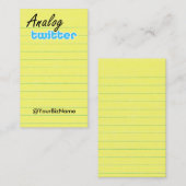 Carte de profil/note ! Yelbk d'AnalogTwtr rayé (Devant / Derrière)