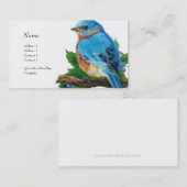 Carte de profil - oiseau bleu (Devant / Derrière)
