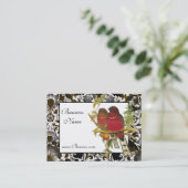 Carte de profil Oiseaux de Trogon à tête rouge Vin (Debout devant)