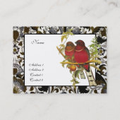 Carte de profil Oiseaux de Trogon à tête rouge Vin (Dos)