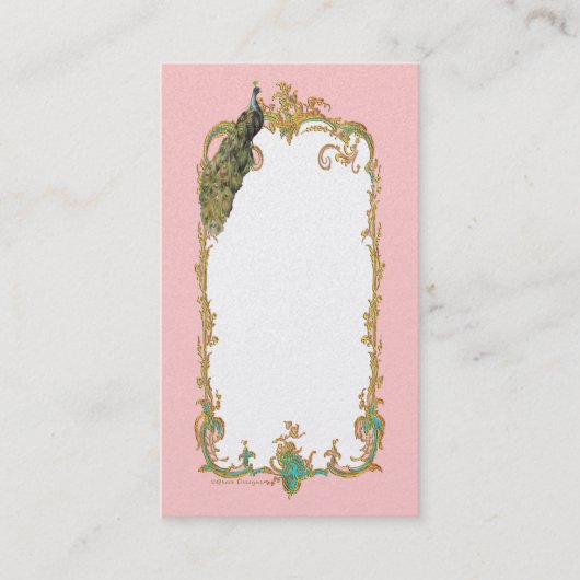 Carte de profil ou d'entreprise Peacock (Devant)