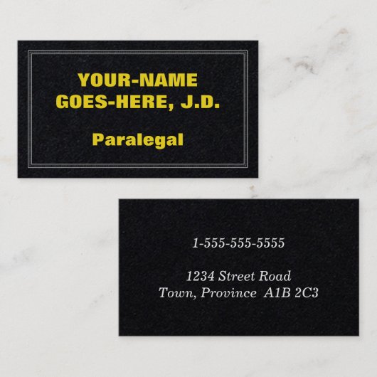 Carte de profil parajuriste à rattraper (Devant / Derrière)