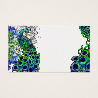Carte de profil Peacock bleu