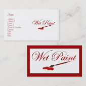 Carte de profil Peinture humide (Devant / Derrière)