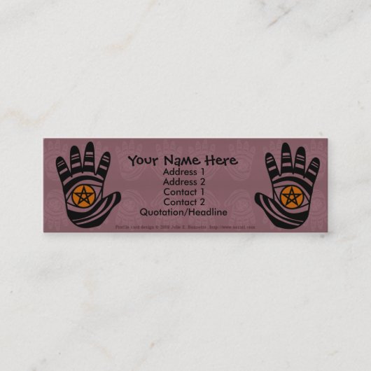 Carte de profil Pentacle Hands (Devant)