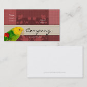 Carte de profil - perroquet (Devant / Derrière)