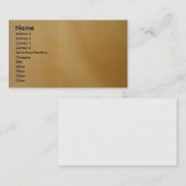 Carte de profil personnalisée (Devant / Derrière)