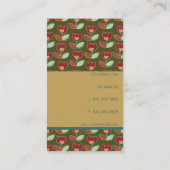 Carte de profil personnalisée Modèle Retro Tulips (Dos)