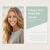 Carte de profil photo du réseau des étudiants (Devant & derrière)