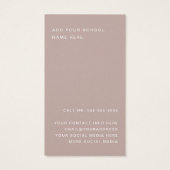 Carte de profil photo du réseau des étudiants (Dos)