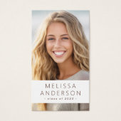 Carte de profil photo du réseau des étudiants (Devant)