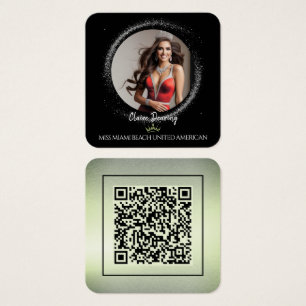 Carte de profil photo Emerald Dust QR Code