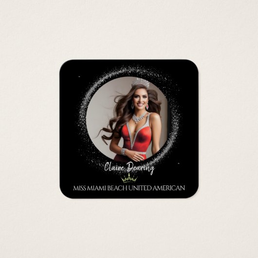 Carte de profil photo Emerald Dust QR Code (Devant)