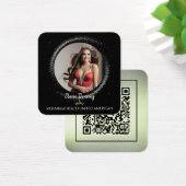 Carte de profil photo Emerald Dust QR Code (Bureau)