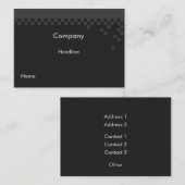 Carte de profil professionnelle classique (Devant / Derrière)