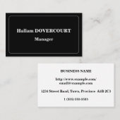 Carte de profil professionnelle d'antan (Devant / Derrière)