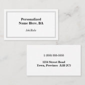 Carte de profil professionnelle Dapper (Devant / Derrière)