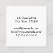 Carte de profil professionnelle de construction ré (Dos)