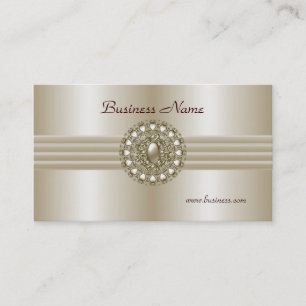 Carte de profil professionnelle Elegant Pearl Gem 