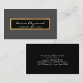 carte de profil professionnelle grise + faux détai (Devant / Derrière)