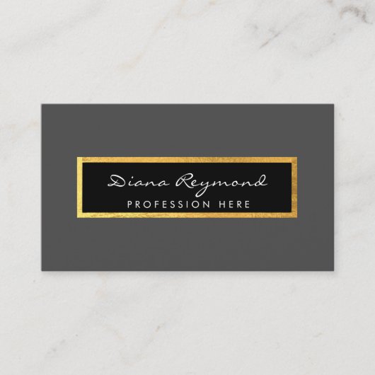 carte de profil professionnelle grise + faux détai (Devant)