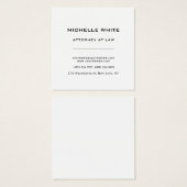 Carte de profil professionnelle minimale du procur (Devant & derrière)