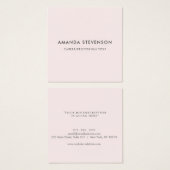 Carte de profil professionnelle moderne Blush Pink (Devant & derrière)